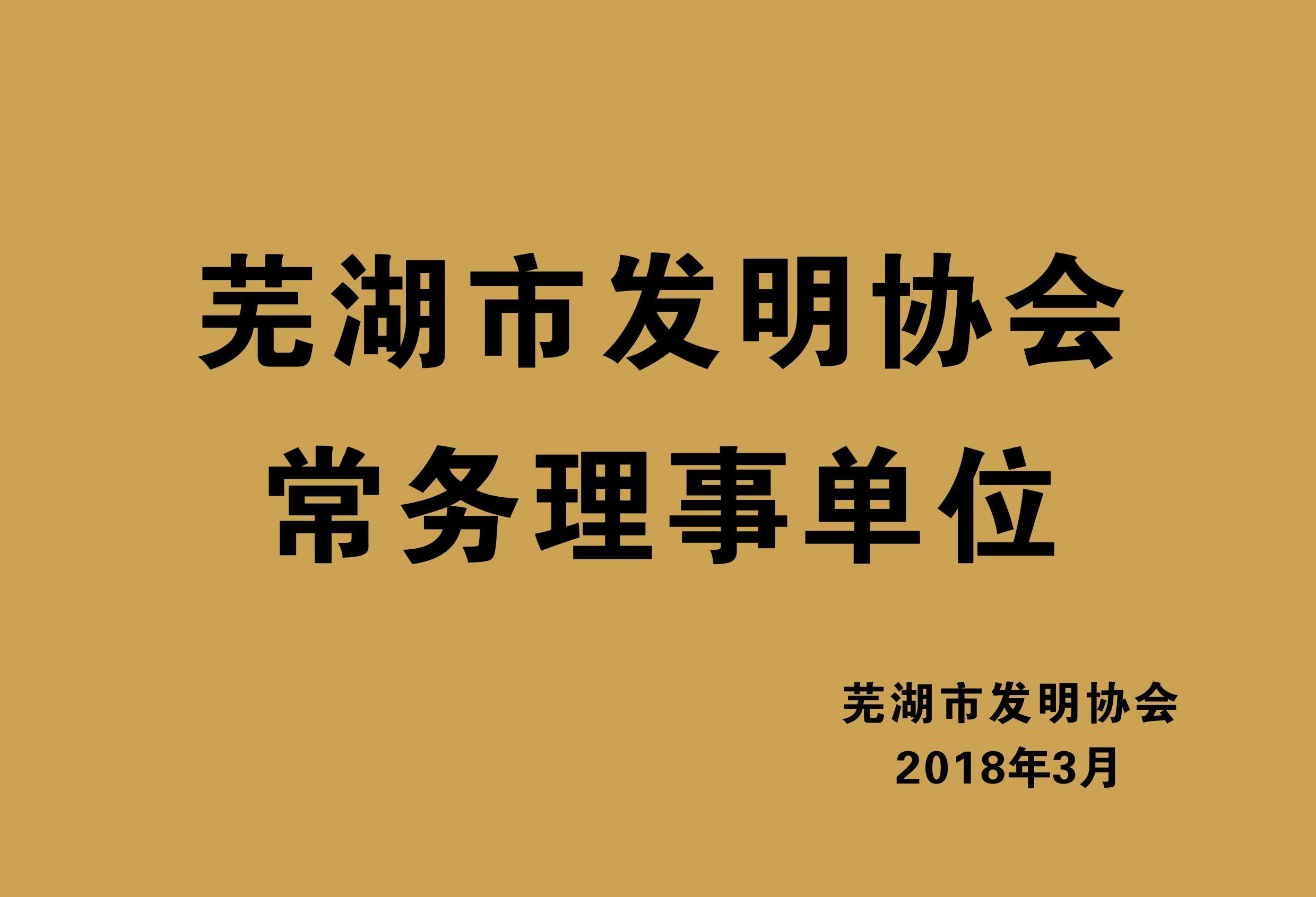 蕪湖市發(fā)明協(xié)會(huì )常務(wù)理事單位